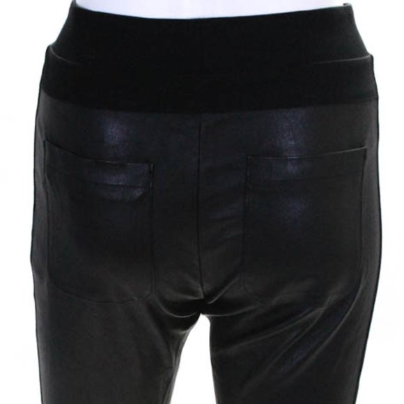 VINCE. Black Lambskin LEATHER TREGGING Pocket Pants! - Picture 3 of 4